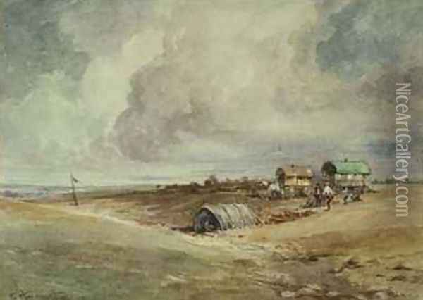 Gypsies Camping Oil Painting - Charles Harrington