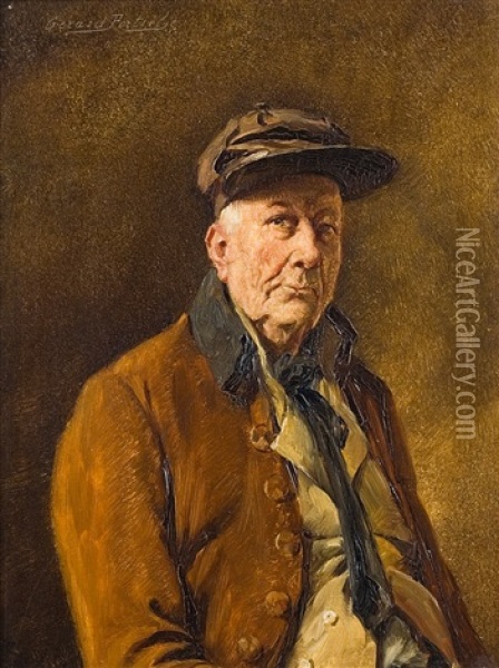 Homme A La Casquette Oil Painting - Gerard Jozef Portielje