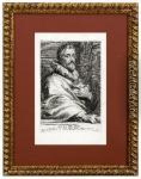 Retrato Del Calcografo Y Delineante Petrus De Jode Oil Painting - Lucasemil I Vorsterman