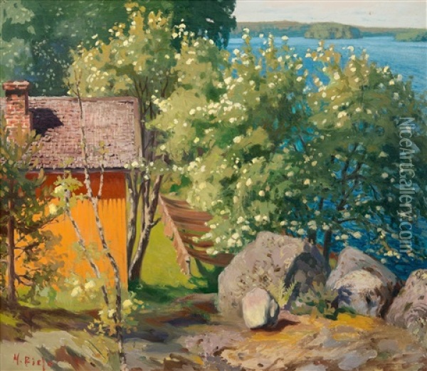 Sunny Day In June Oil Painting - Helmi Ahlman Biese