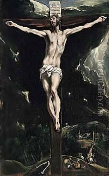 Christ on the cross Oil Painting - El Greco (Domenikos Theotokopoulos)