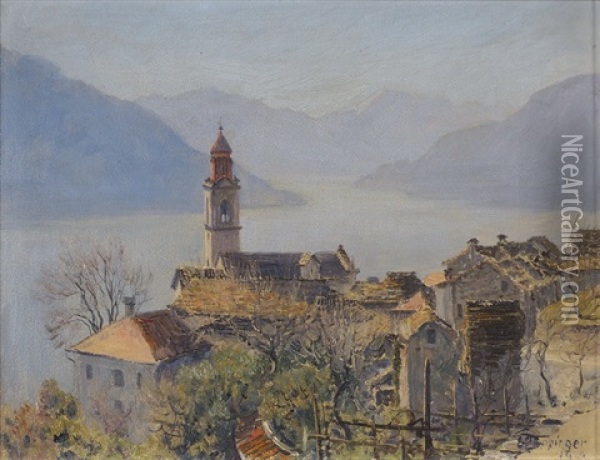 Ronco Oil Painting - Ernst Theodor Zuppinger
