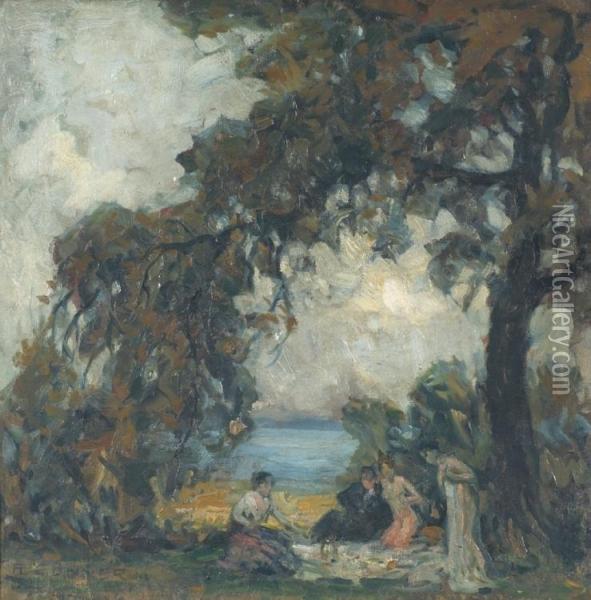 Picknick Am Ammersee Oil Painting - Rudolf Gonner