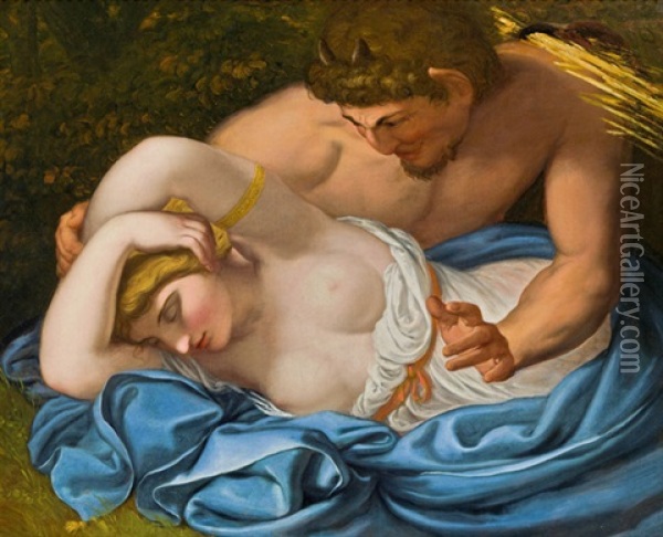 Jupiter Und Antiope Oil Painting - Louis Jean Francois Lagrenee