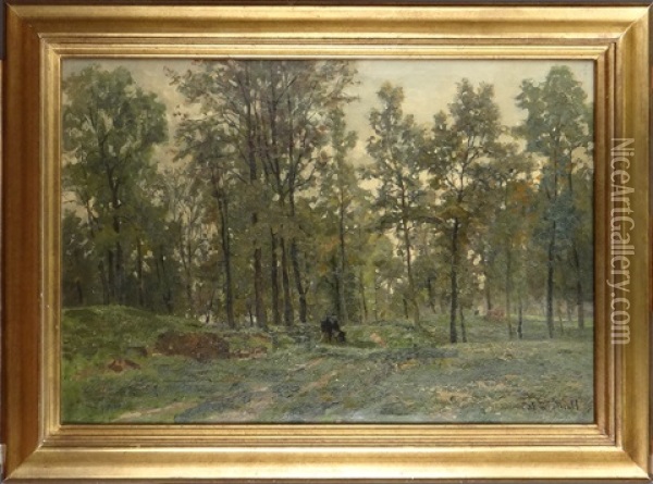 Vaches En Lisiere Des Bois Oil Painting - Frans Keelhoff