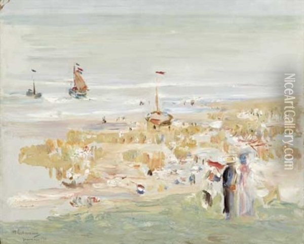 Strand Von Scheveningen Oil Painting - Max Liebermann
