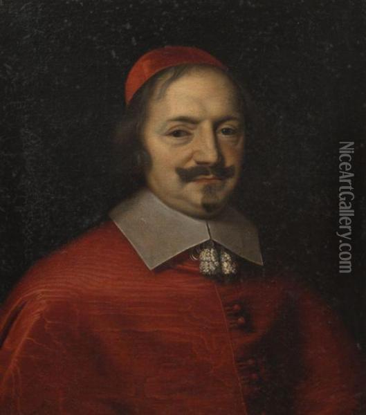 Portrait Du Cardinal Mazarin Oil Painting - Philippe de Champaigne