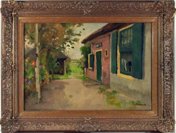 Haus In Landschaft Oil Painting - Jacob Ritsema