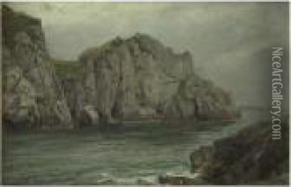 Cliffs By The Sea Oil Painting - William Trost Richards