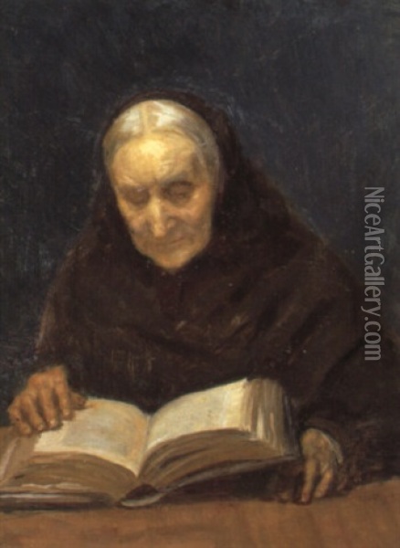 Portrat Af Kunstnerindens Moder Oil Painting - Anna Kirstine Ancher