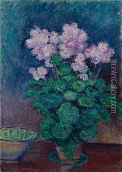 Fleurs Oil Painting - Blanche Hoschede-Monet