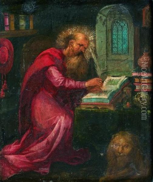 Saint Jerome Dans Son Cabinet De Travail Oil Painting - Frans II Francken