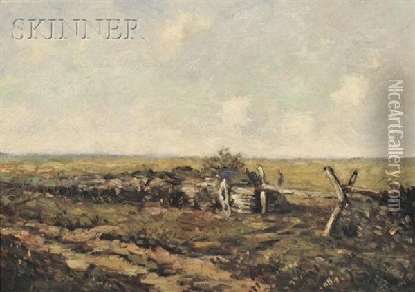 Gate In The Meadow Wall Oil Painting - Henry Ward Ranger
