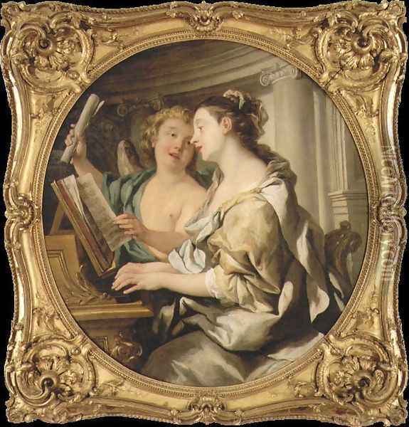 Allegory of Music Oil Painting - Jean Francois de Troy