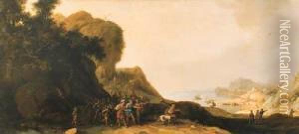 A Coastal Landscape With Saul After The Conversion Oil Painting - Bartholomeus Breenbergh