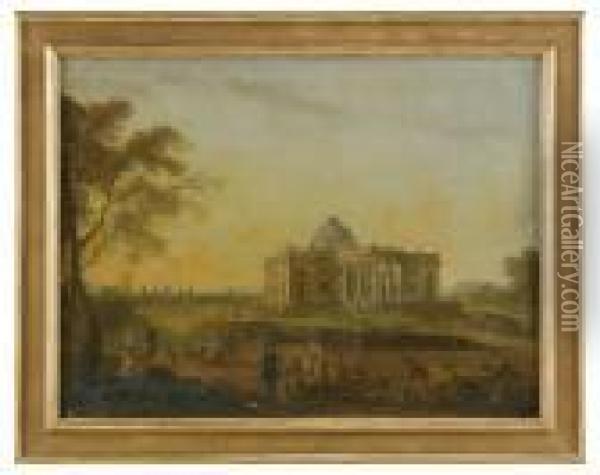 Le Chateau De Montmusard Oil Painting - Jean-Baptiste Lallemand