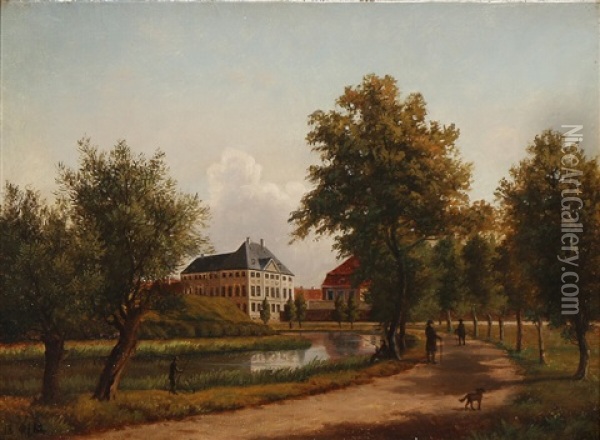 View From Esplanaden And The Old Cadet Academy In Bredgade, Copenhagen Oil Painting - Carsten Henrichsen