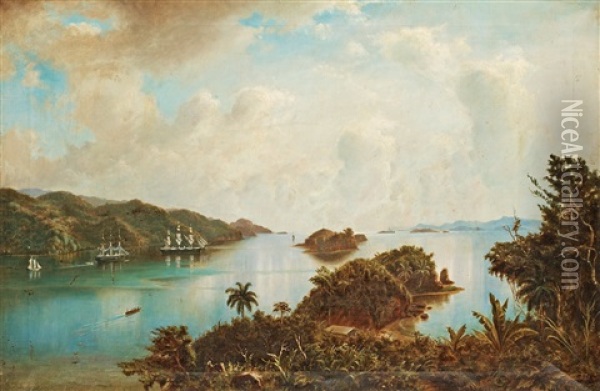 Motif From San Domingo Oil Painting - Andreas Christian Riis Carstensen