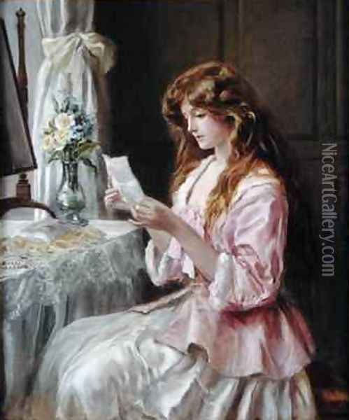 The Love Letter Oil Painting - Nina Hardy