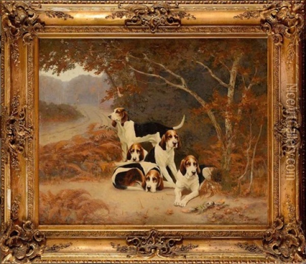 La Meute Oil Painting - Tristan L. Jules Lacroix