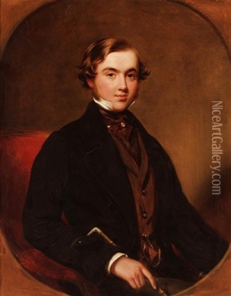 Portrait Of A Gentleman Oil Painting - James Godsell Middleton