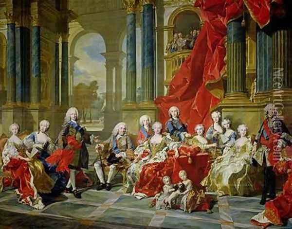 The Family of Philip V 1743 Oil Painting - Louis Michel van Loo