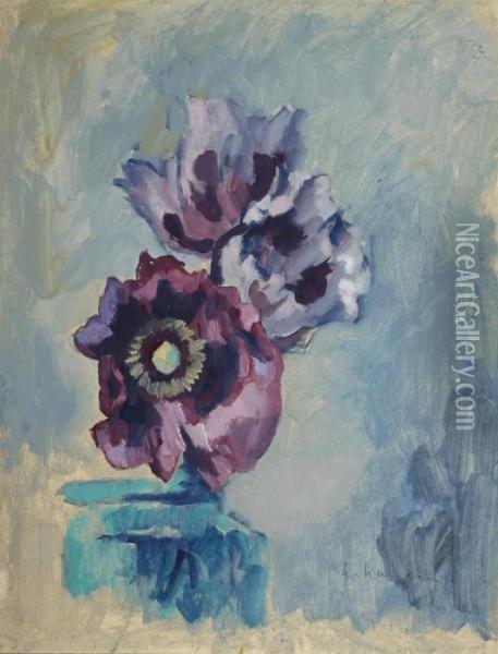 Weisviolette Tulpen Oil Painting - Heinrich Nauen