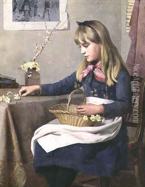 Primrose Day, 1885 Oil Painting - Ralph Todd