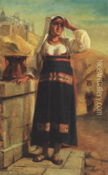 Hvilende Italienerinde Oil Painting - Wilhelm Nicolai Marstrand