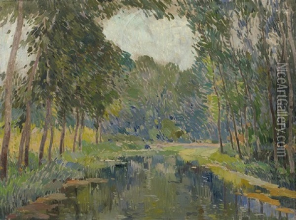 L'essonne, Juin 1918 Oil Painting - Paul Mathieu