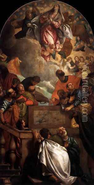 Assumption of the Virgin 3 Oil Painting - Paolo Veronese (Caliari)