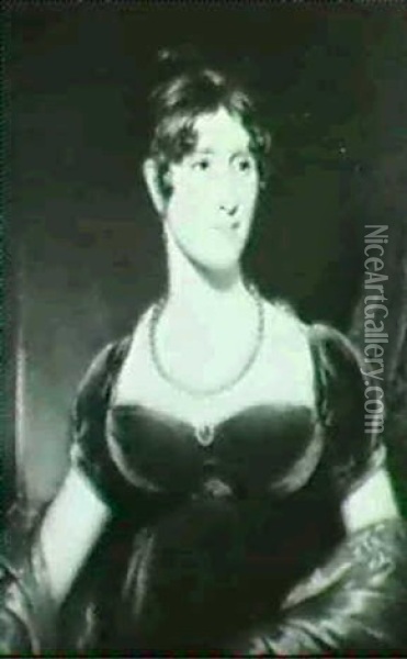 Portrait Of Miss Hardinge Oil Painting - Archer James Oliver