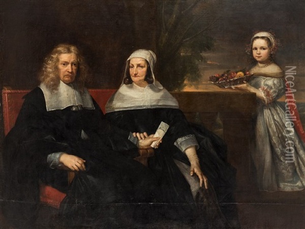 Family Portrait Oil Painting - Gonzales Coques