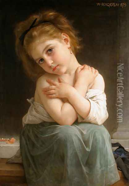 La frileuse (Chilly girl) Oil Painting - William-Adolphe Bouguereau