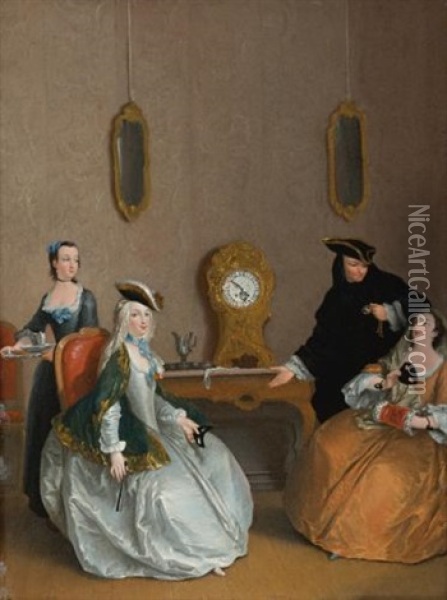 The Hour Of The Masked Ball Oil Painting - Joseph Charles Giuseppe Flipart
