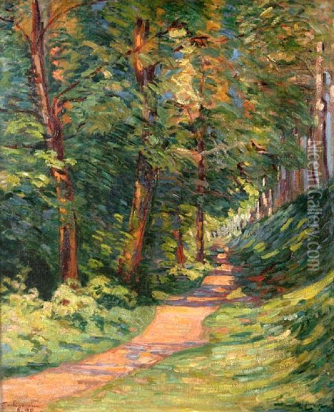 Epinay-sur-orge, Chemin En Sous Bois Oil Painting - Armand Guillaumin