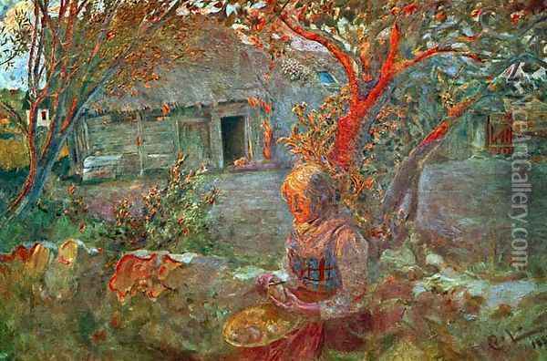 The Last Sunrays Oil Painting - Carl Larsson