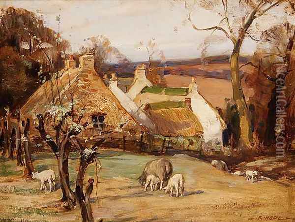 Swanston Farm Oil Painting - Robert Hope