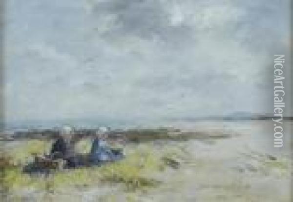 Amongst The Dunes Oil Painting - Robert Gemmell Hutchison