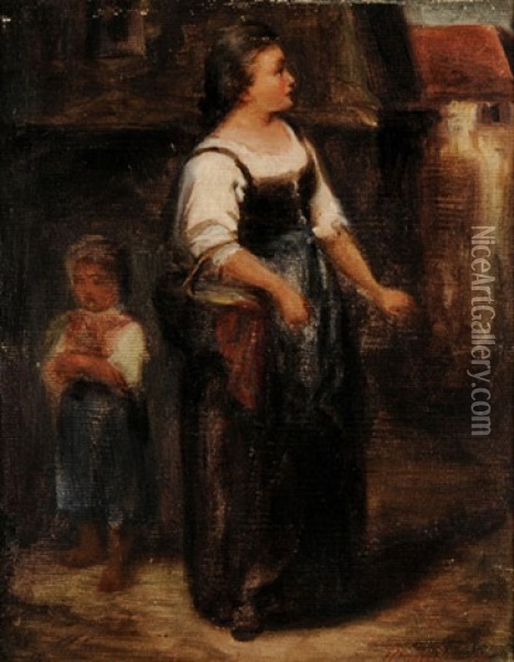 Mutter Mit Kind Oil Painting - Mihaly Munkacsy