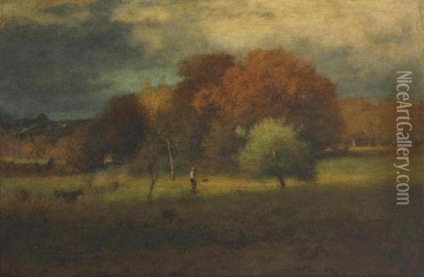 Tenafly, Autumn Oil Painting - George Inness