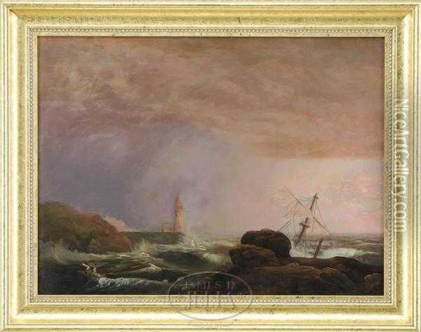 Survivingthe Shipwreck Oil Painting - James Emery
