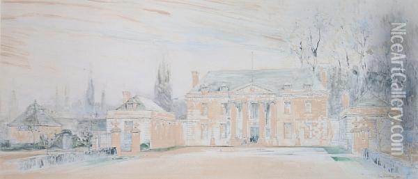 Radbroke Hall, Peover Superior, Cheshire Oil Painting - William Walcot