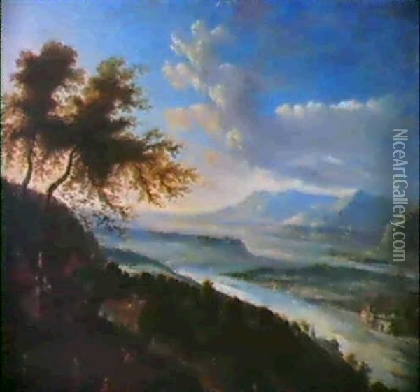 Rheinlandschaft Oil Painting - Robert Griffier