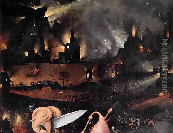 Triptych of Garden of Earthly Delights (detail) 5 Oil Painting - Hieronymous Bosch