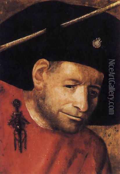 Head of a Halberdier (fragment) Oil Painting - Hieronymous Bosch