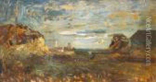 Paysage De Bord De Mer Oil Painting - Francois Auguste Ravier