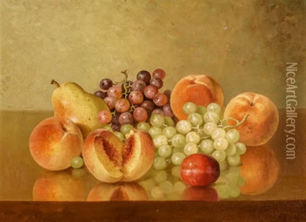 Still Life Of Fruit On A Ledge Oil Painting - Bryant Chapin