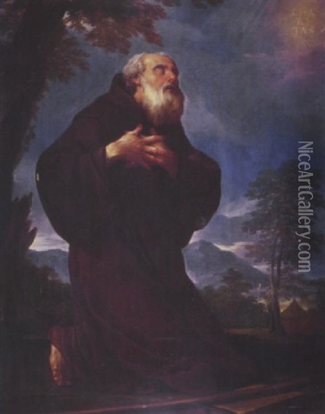 Saint Francis Oil Painting - Giovanni Battista Beinaschi