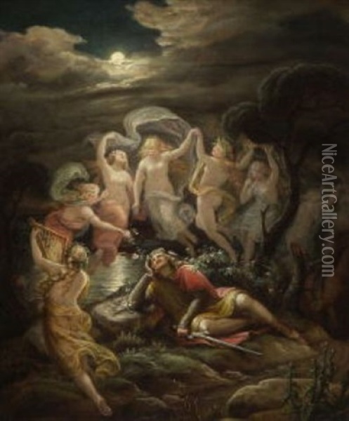 Der Traum Des Ritters Oil Painting - Karl Friedrich Johann von Mueller
